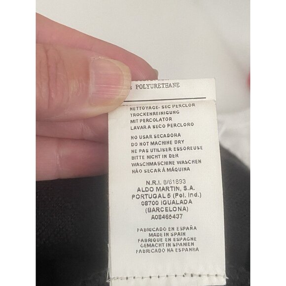 Vintage AMS Pure Women's Black Snap Closure Wool Blend Sweater Jacket Sz 8 Spain - Picture 11 of 16
